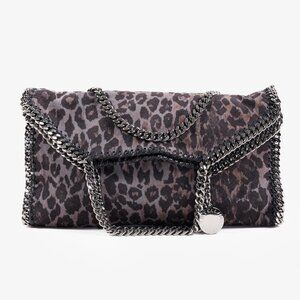 Stella McCartney Falabella Leopard-Print Flap Shoulder Bag